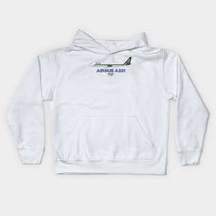 Airbus A321 - Alitalia Kids Hoodie